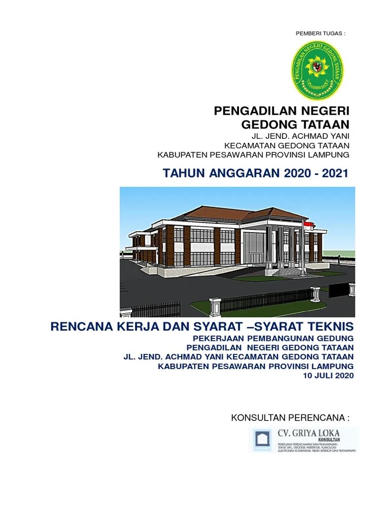 RKS Teknis PN Tataan | PDF
