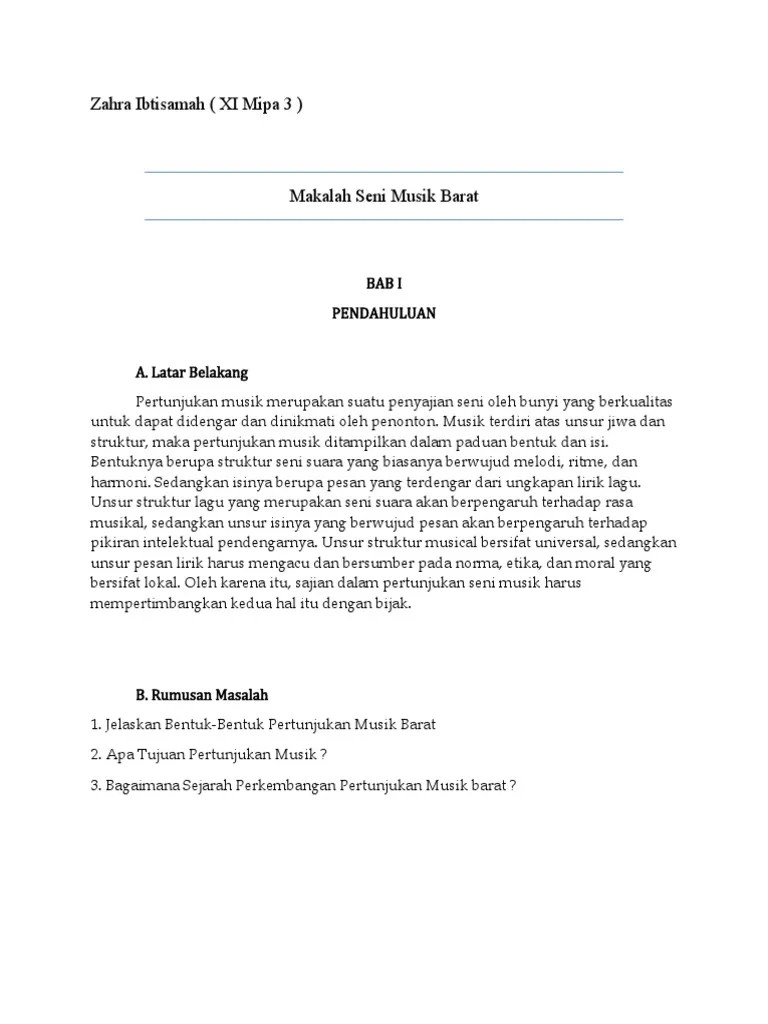 Makalah Seni Musik Barat | PDF