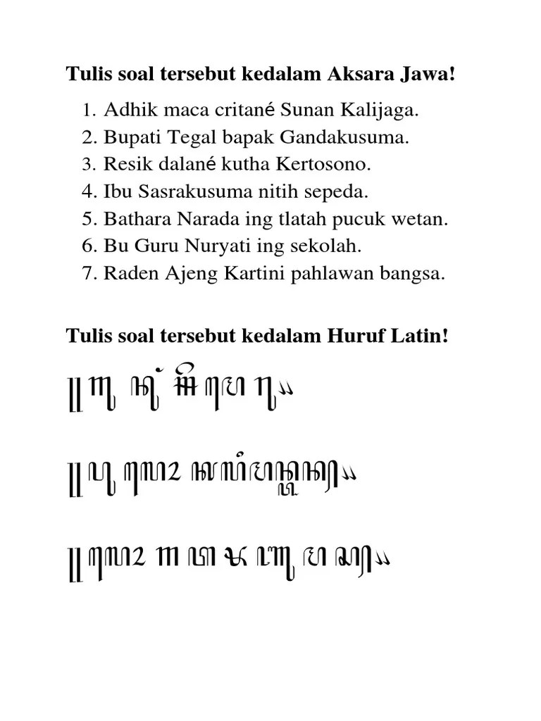 Soal Aksara Murda | PDF