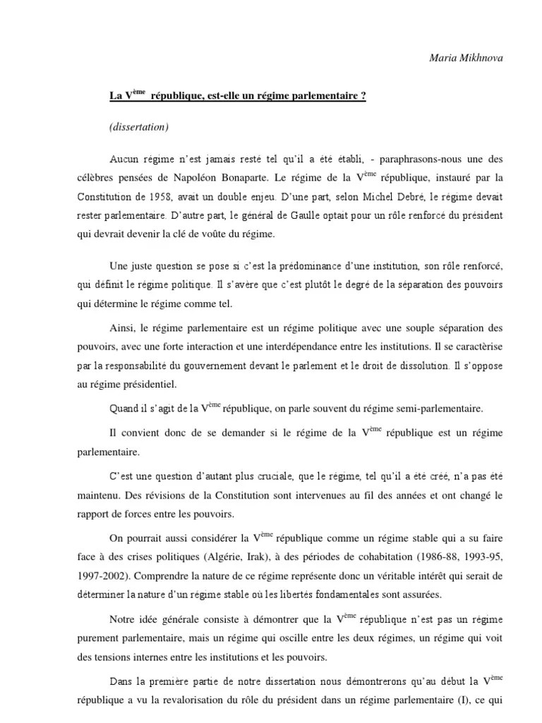 cohabitation dissertation droit constitutionnel