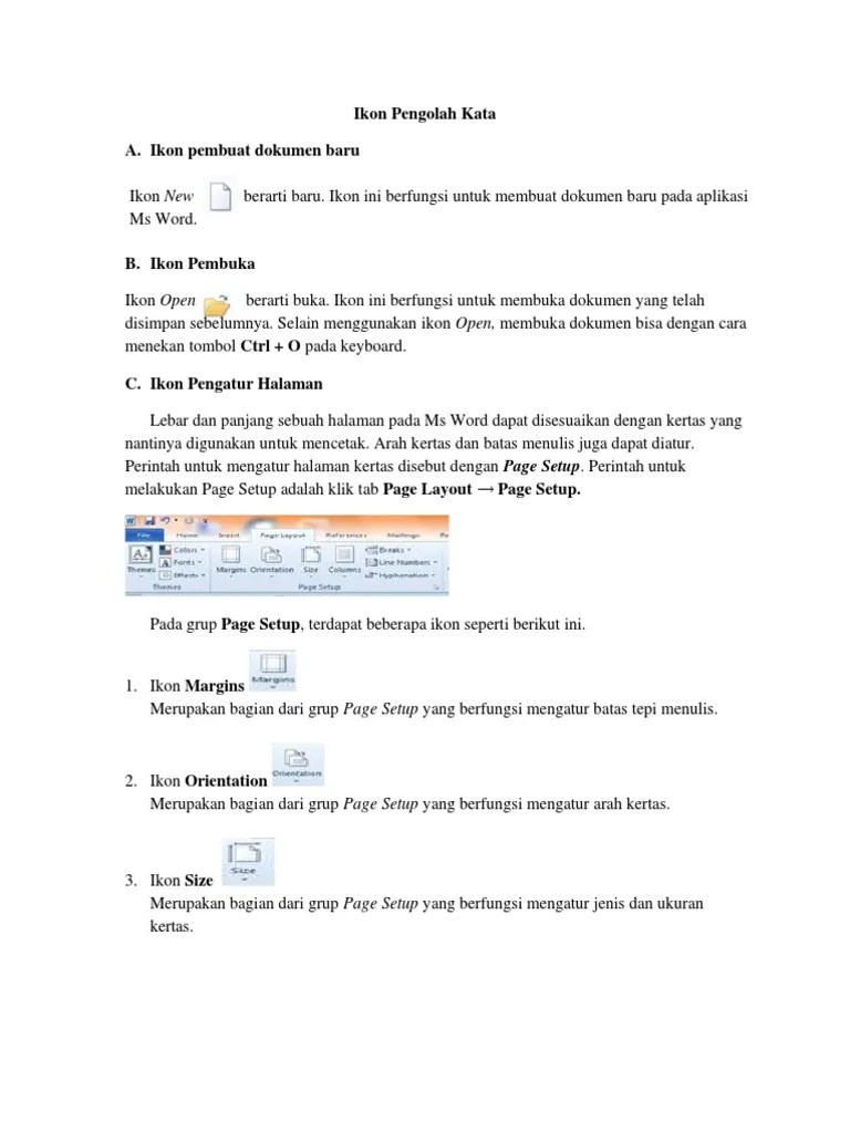 Ikon Pengolah Kata (Tugas Tikom)