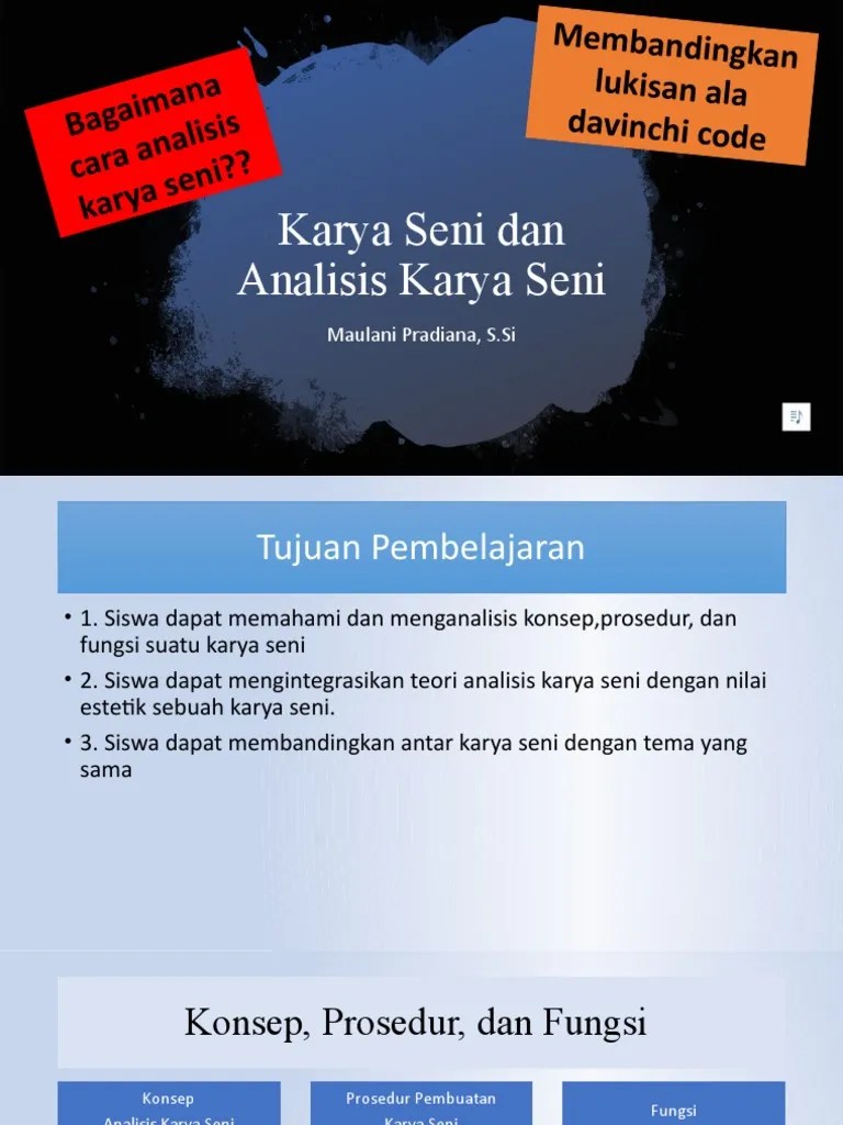 Materi Seni Budaya Analisis Karya Seni | PDF