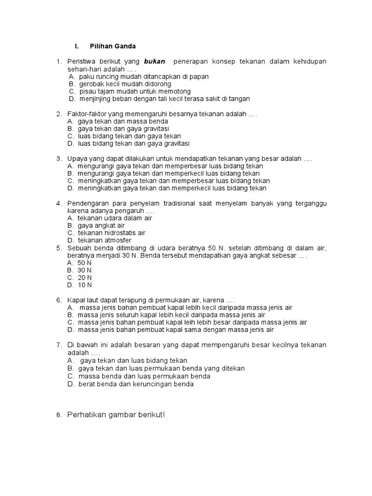 Soal Bab Tekanan | PDF