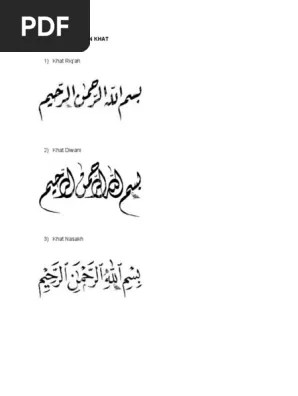 Penulisan dan penterjemahan hasil karya saduran islam. Jenis Jenis Khat Pdf