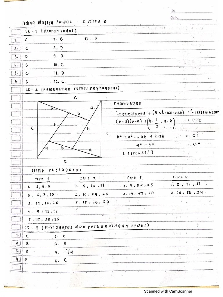 Irdina X Mipa 6 - TGS 1 (Trigonometri) | PDF
