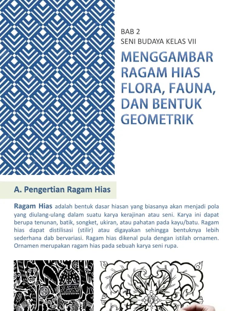 Gambar di atas di sebut motif batik apa? Ragam Hias Flora Fauna Dan Geometris Pdf
