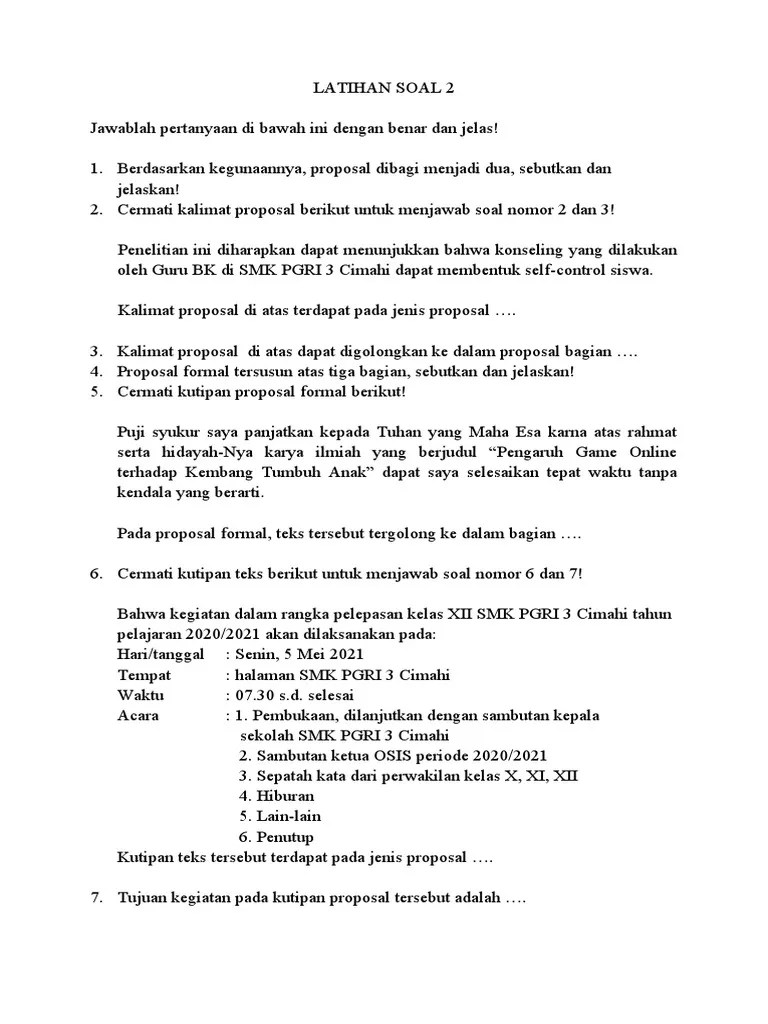 Latihan Soal 2 | PDF