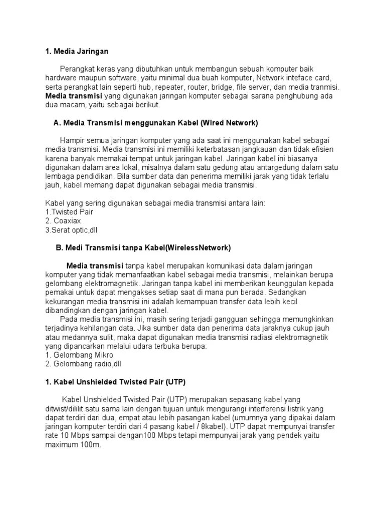 Media Jaringan | PDF