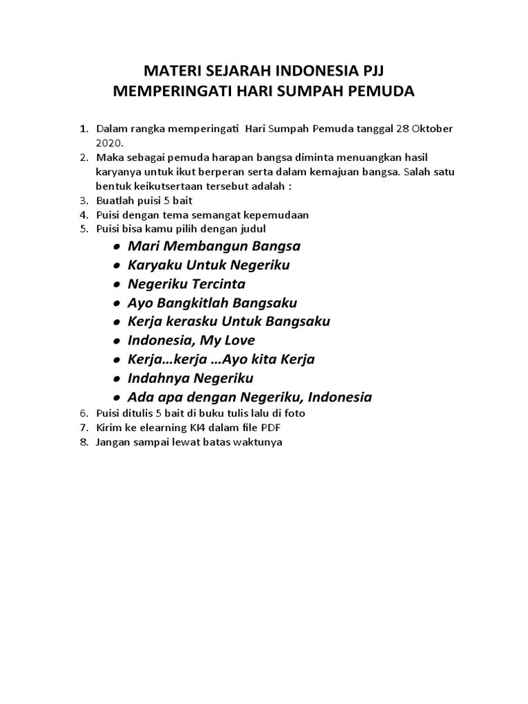 Membuat Puisi Sumpah Pemuda | PDF