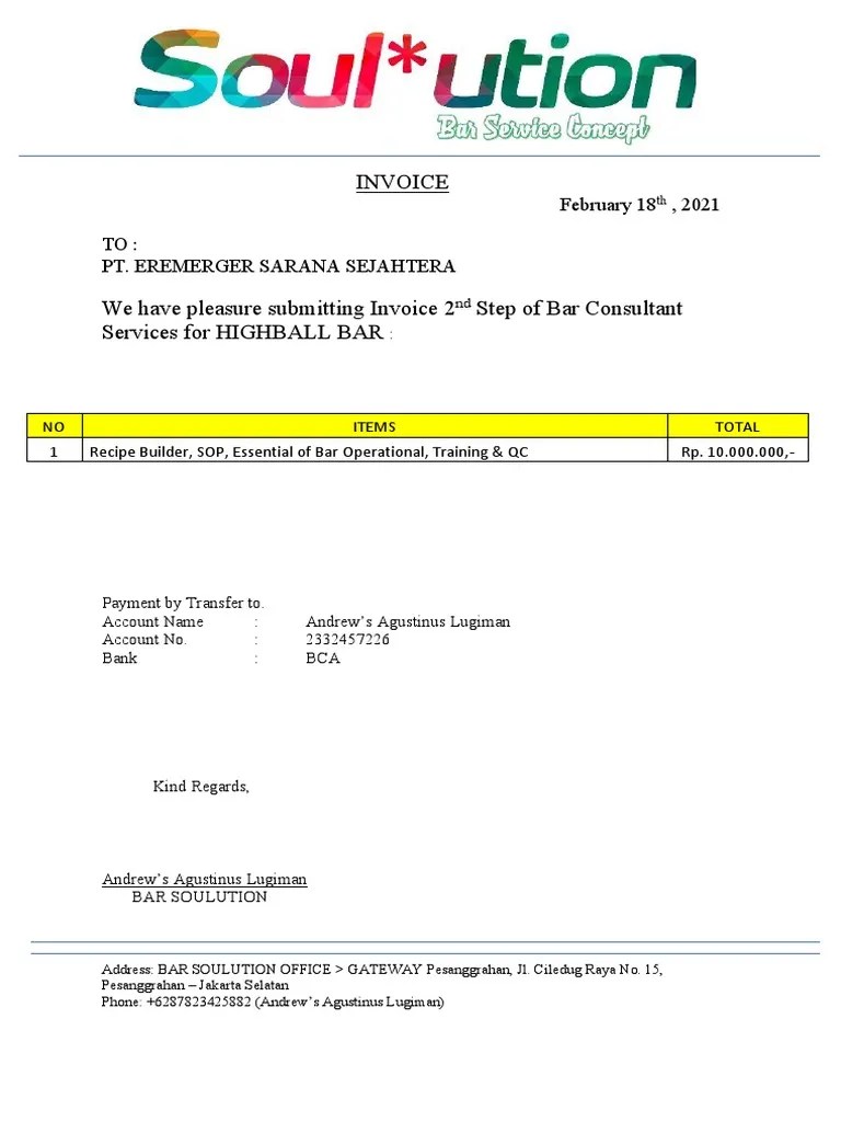 bank bca beroperasi sejak 1957 dan sudah ada 60 tahun bank bca tidak pernah berhenti menawarkan beragam solusi perbankan yang menjawab kebutuhan finansial nasabah dari berbagai kalangan. 2nd Step Invoice Pdf