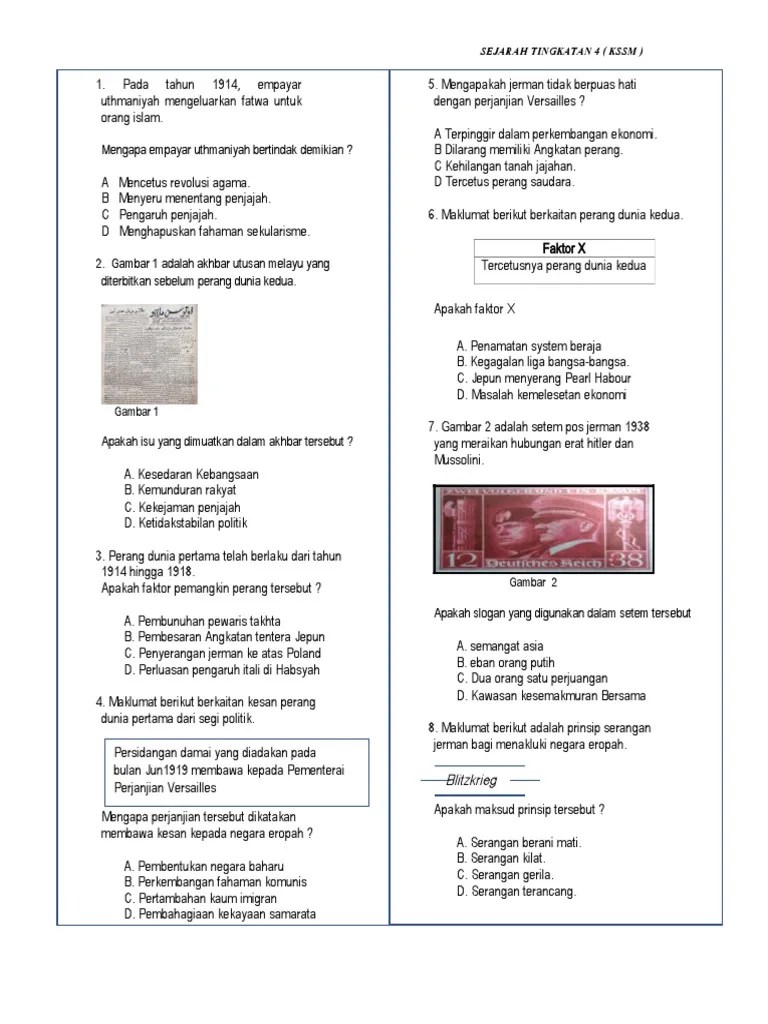 Soalan esei sejarah tingkatan 4 bab 4 kertas 3 zhantigel. Latihan Sejarah Bab 3 Tingkatan 4 Pdf