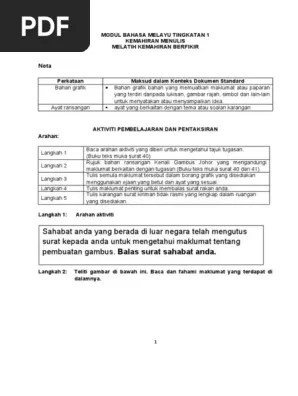 Legal akses · contoh surat rasmi and tidak rasmi. Modul Menulis 3 4 4 Pdf
