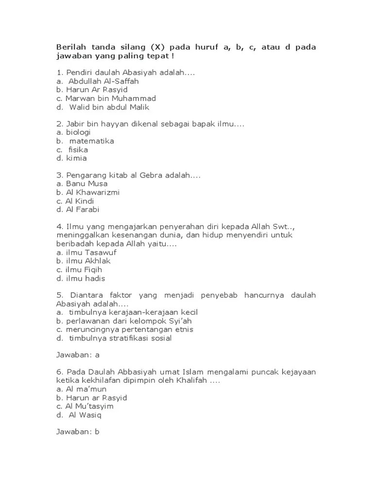 Berilah Tanda Silang | PDF