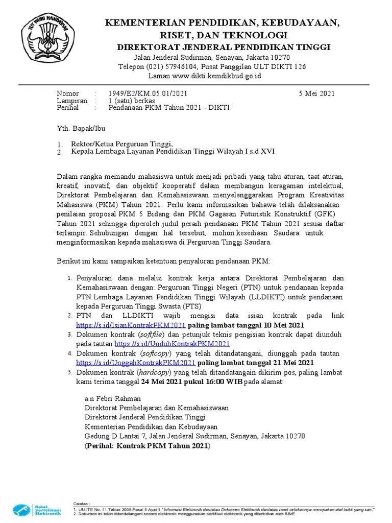 Sun life malaysia assurance berhad registration no: Pengumuman Pendanaan Pkm 2021 Dikti Dikompresi Pdf