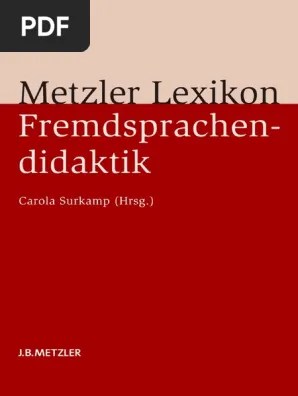 Einen text in einem rap präsentieren; Metzler Lexikon Fremdsprachendidaktik Ansatze Methoden Grundbegriffe By Carola Surkamp Eds Pdf
