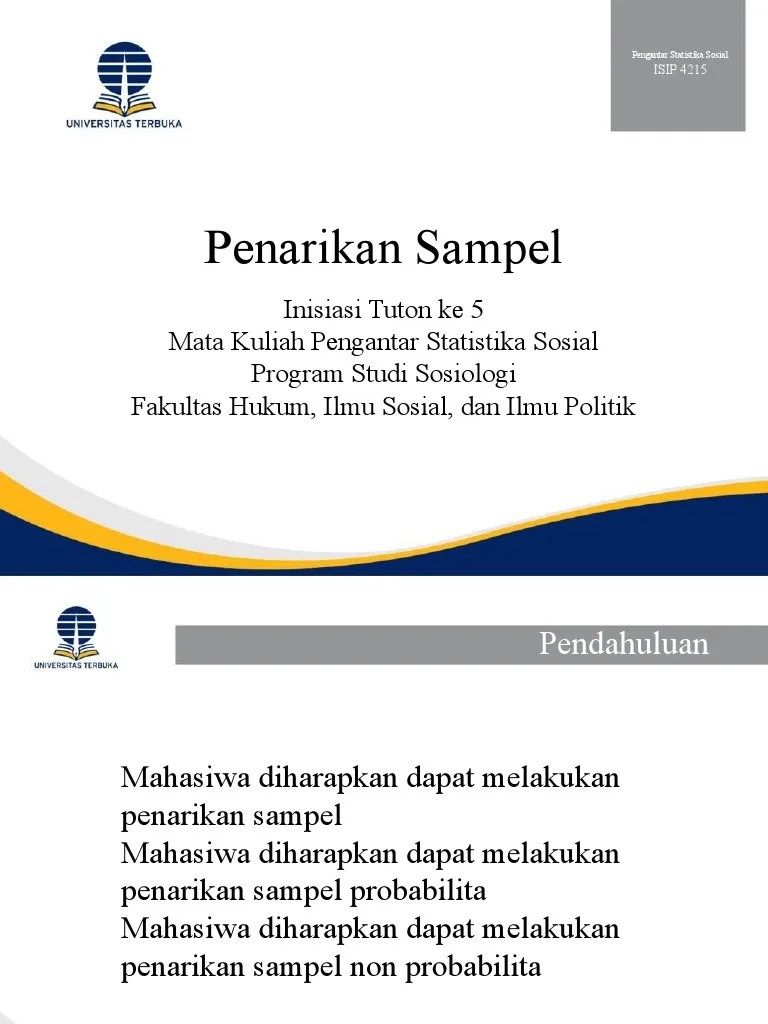 5 Penarikan Sampel | PDF