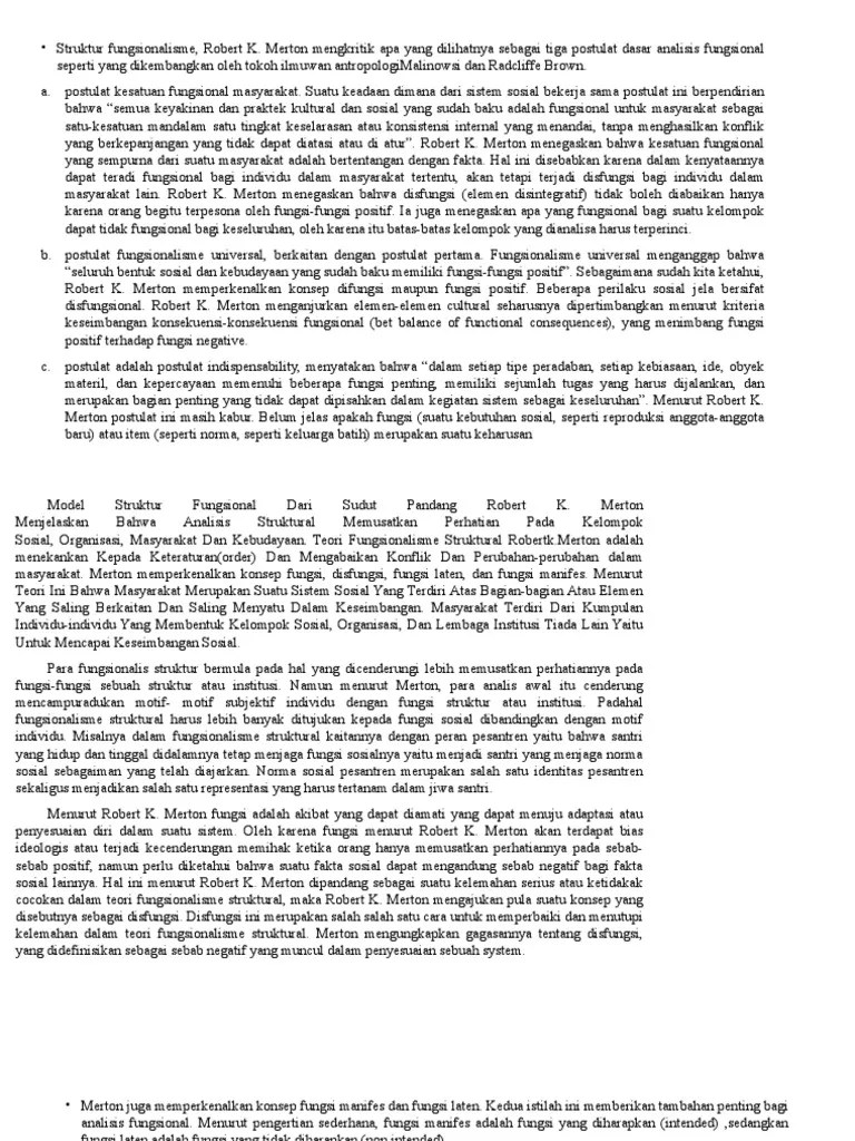 Ringkasan Teori Merton | PDF
