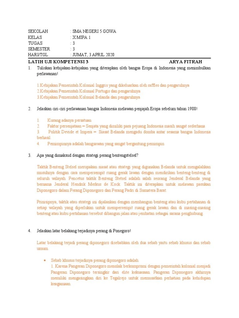 Tugas 3 Kelas X MIPA 1 ARYA FITRAH | PDF