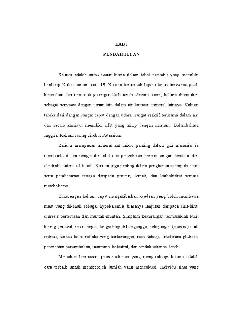 Makalah Kalium | PDF