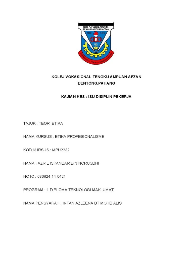 Teori wajiban (deontologis)teori wajiban juga merupakan merupakan satu teori etika yang berlandaskan prinsip moral dan kewajipan moral. Teori Etika Pdf