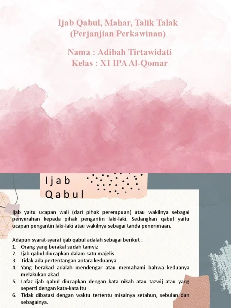 Ijab Qabul &amp; Mahar | PDF