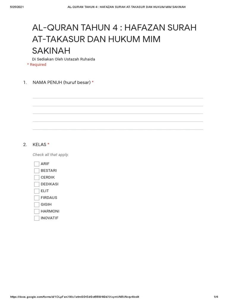Kitab ini terbagi ke dalam beberapa surah (bab) 114 surah dan setiap surahnya terbagi ke dalam beberapa ayat. Balai Polis Nilai Kisah Misteri Balai Polis Lama Gombak