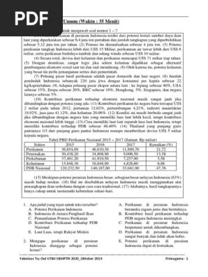 Sub Tes: Penalaran Umum (Waktu: 35 Menit) | PDF