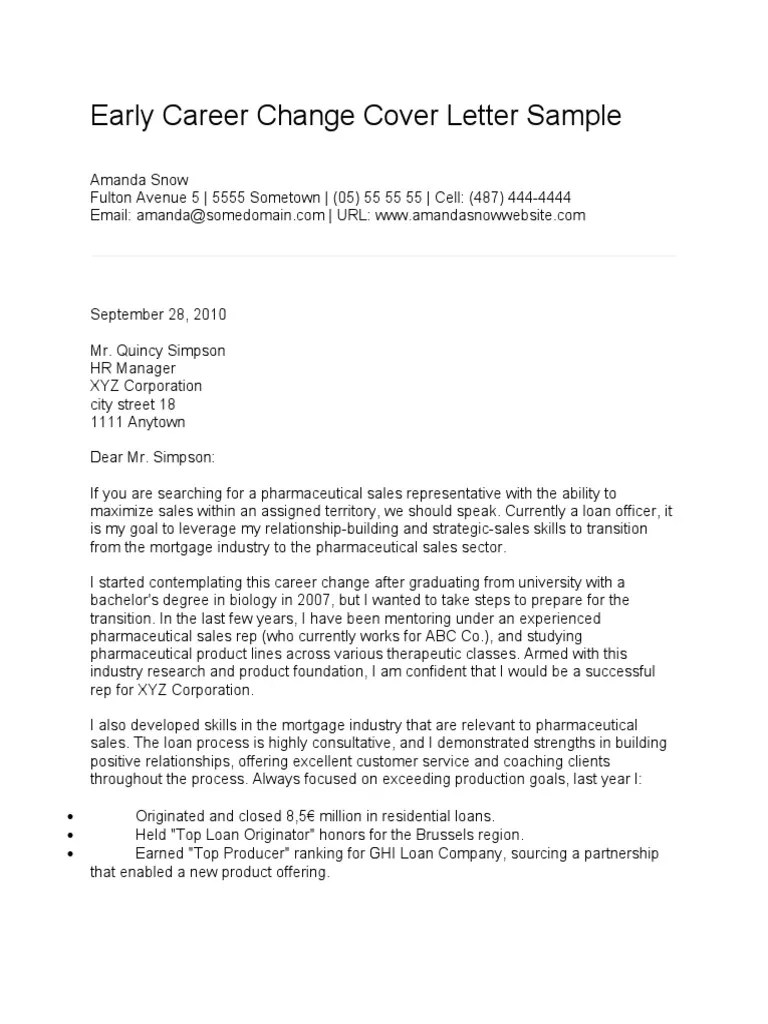 The association is widely known for its … Career Change Cover Letter 32 Pdf