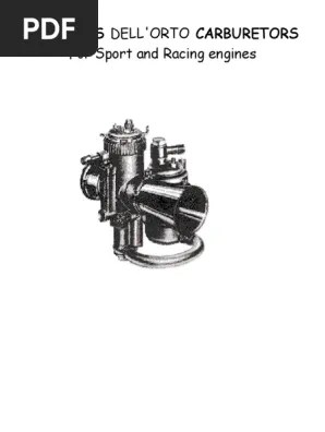This variant is equipped with a manual lever choke the carburettor. Ss1 Dellorto Carburetor Technical Manual Pdf Carburetor Throttle