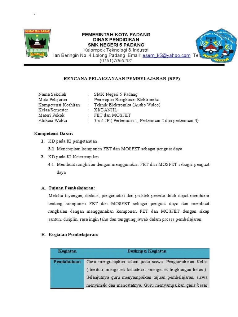 RPP KD 3.1 &amp; 4.1 | PDF