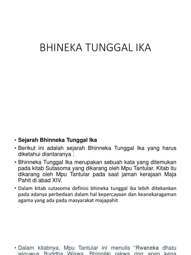 Bhineka Tunggal Ika | PDF