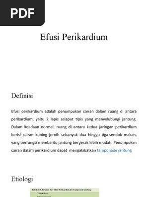 Efusi Perikardium | PDF