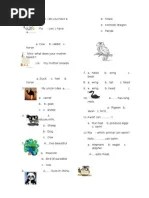 Soal Latihan Bahasa Inggris Tentang Animals | PDF