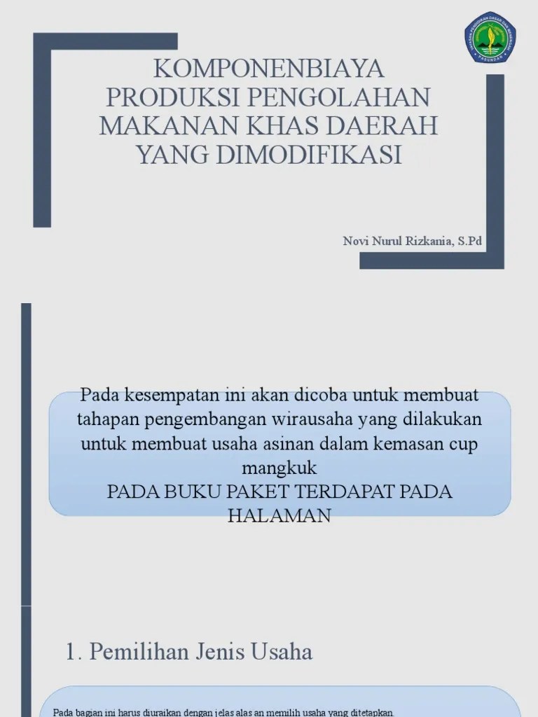 Keunggulan komparatif berdasarkan perbandingan biaya; 12220921 Materi 6 Komponen Biaya Produksi Pdf