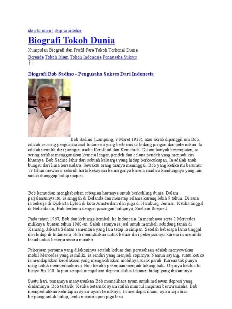 Biografi Tokoh Pengusaha Sukses Di Indonesia – Pigura