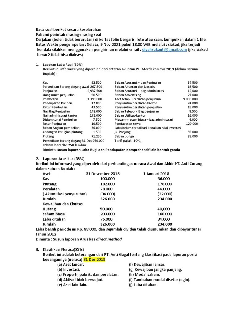 Soal Uts Akm 2021 | PDF