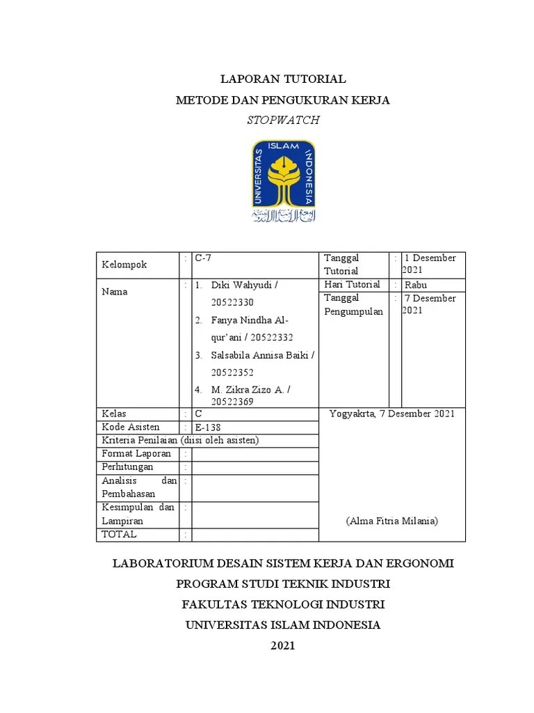 C7_E-138_Pengukuran Kerja Langsung | PDF