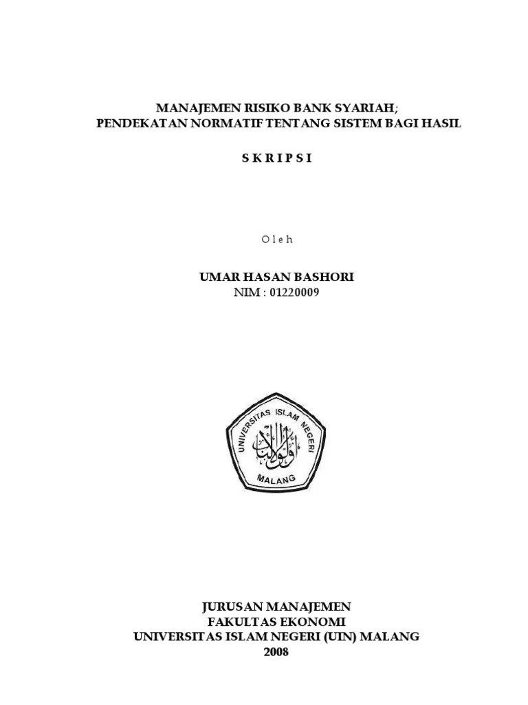 Manajemen Resiko Bank Syariah | PDF