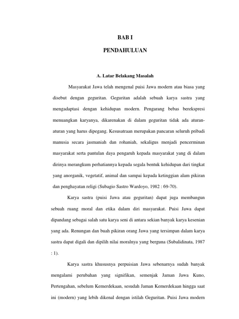 Geguritan bahasa pahlawan kemerdekaanjudul : 110461502201008332 Pdf