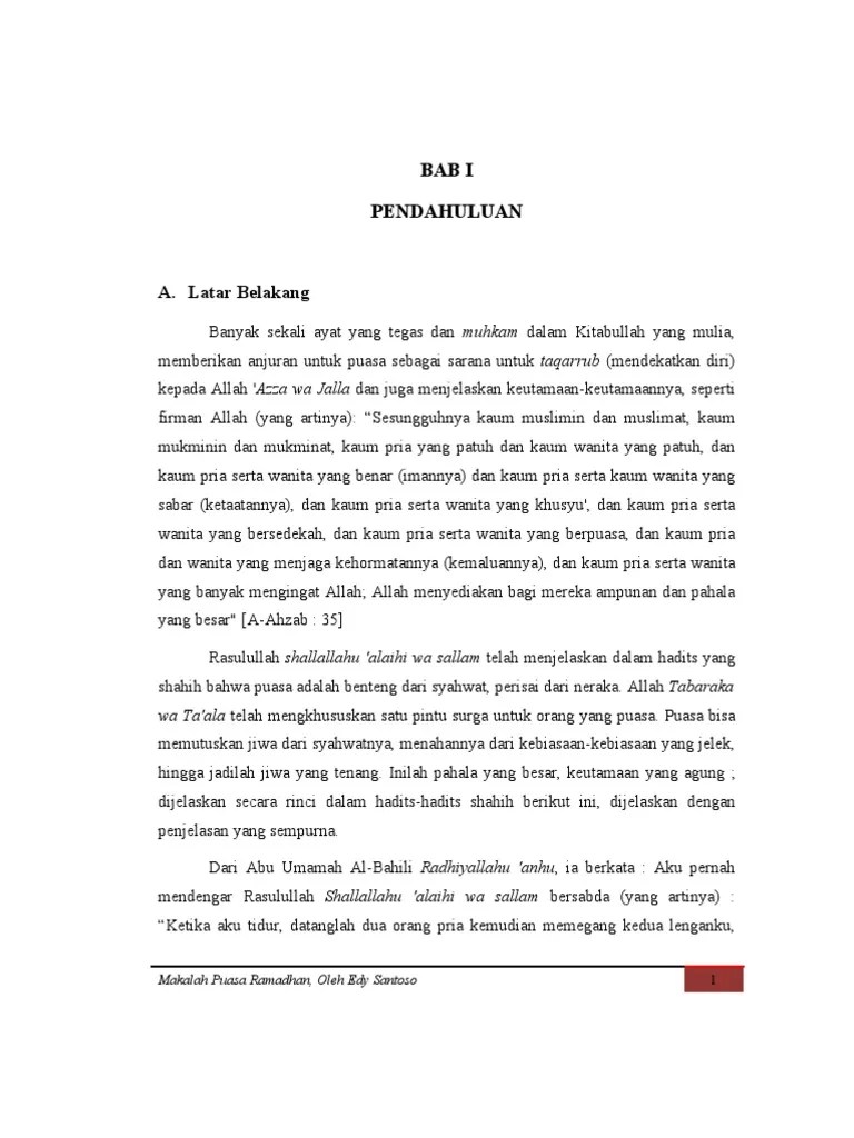 Makalah Puasa Santoso | PDF