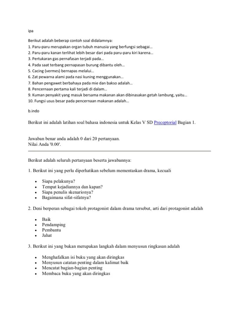 Selain tema tersebut, siswa akan . Soal Soal Kelas 5 Sd
