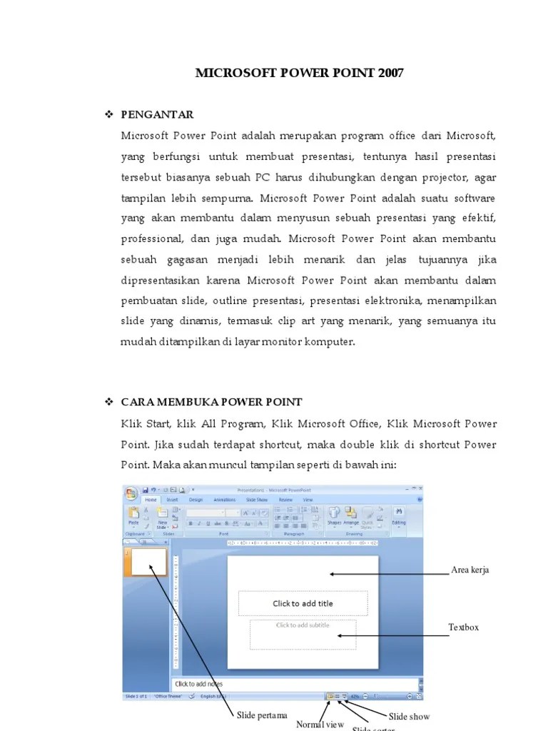 Modul Power Point 2007 | PDF