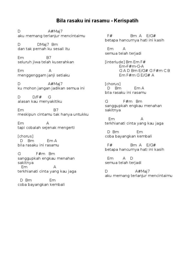 Tempat download lagu bila rasa ini rasa mu … Bila Rasaku Ini Rasamu Pdf