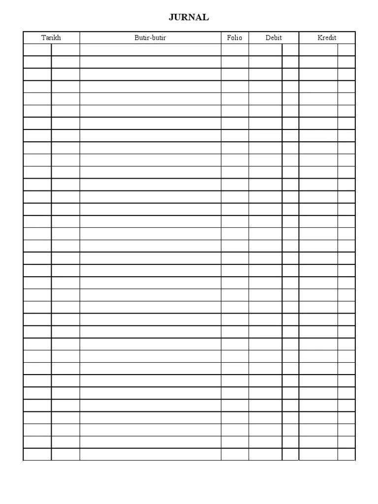 Contoh soalan dan jawapan lejar. Lejar Jurnal Dan Buku Tunai