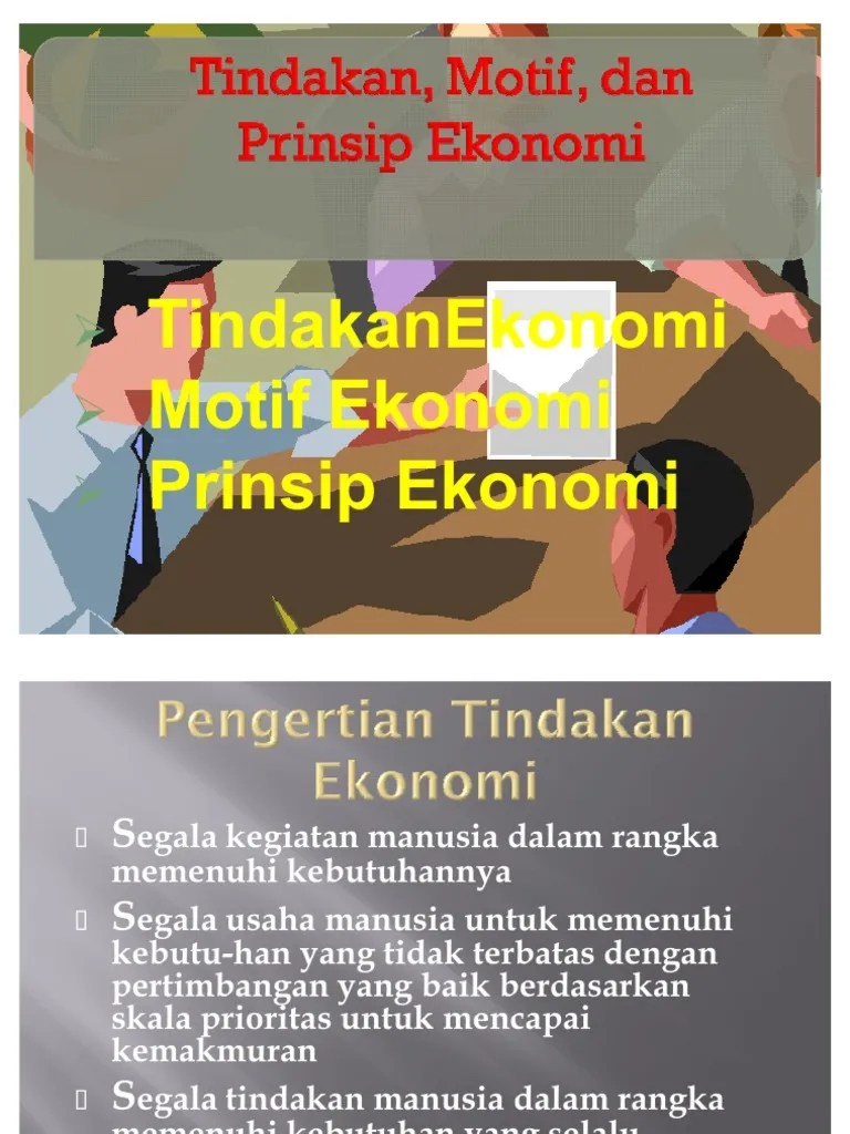 Tindakan, Motif, Dan Prinsip Ekonomi | PDF