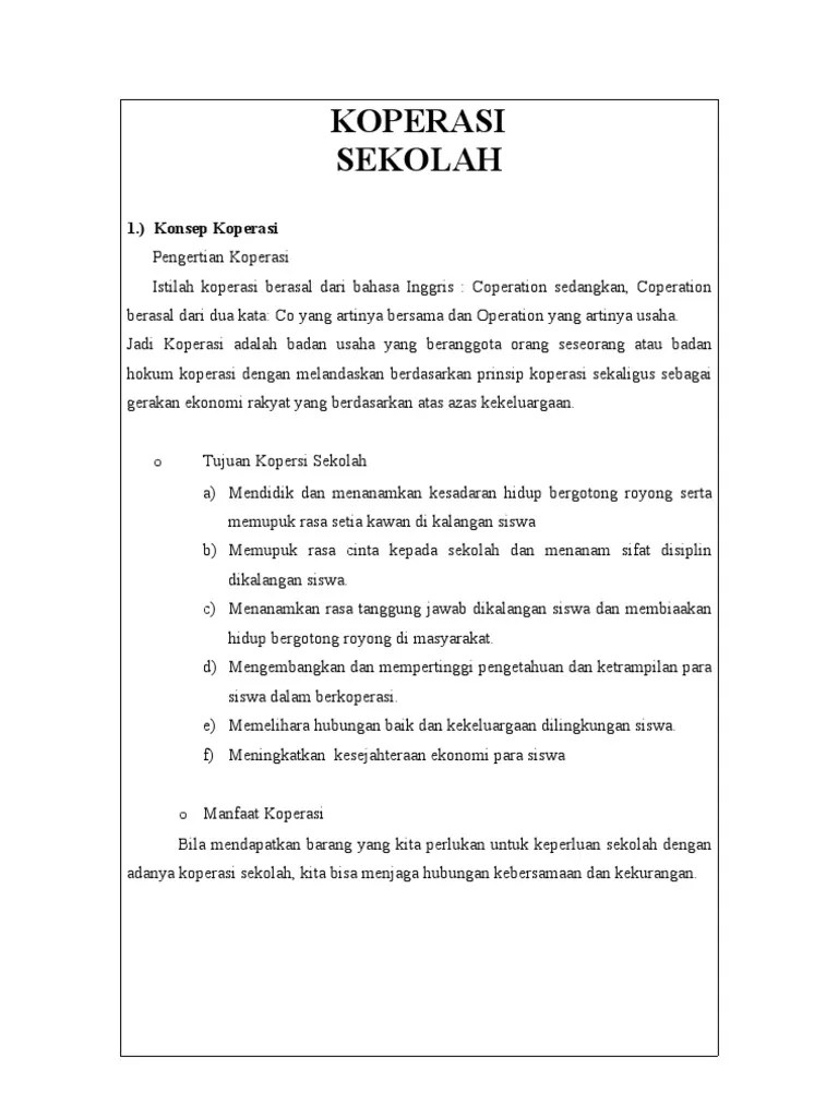 Koperasi Sekolah | PDF