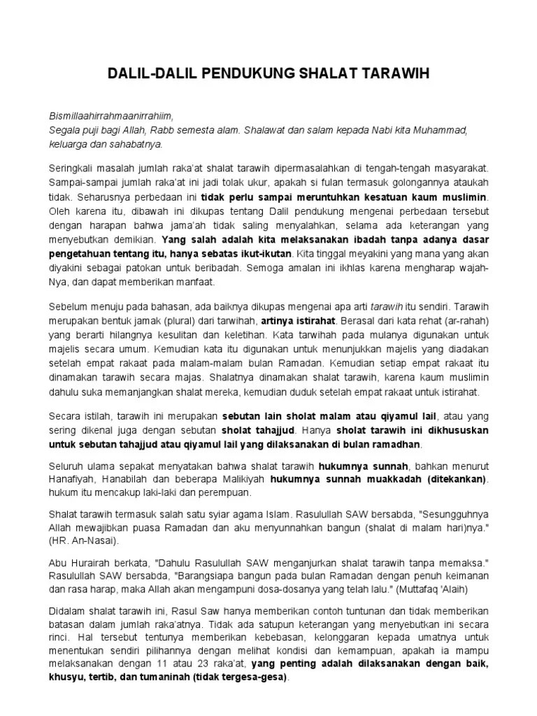Sholat Tarawih | PDF