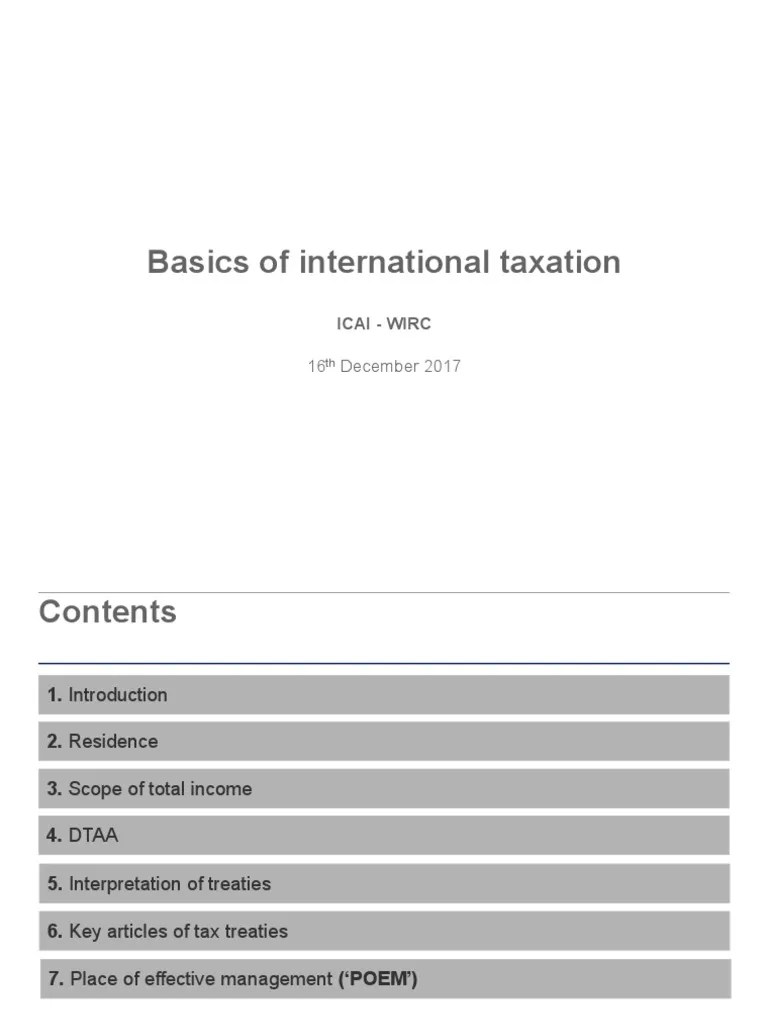 Understanding International Taxation Basics: Navigating the Global Financial Landscape
