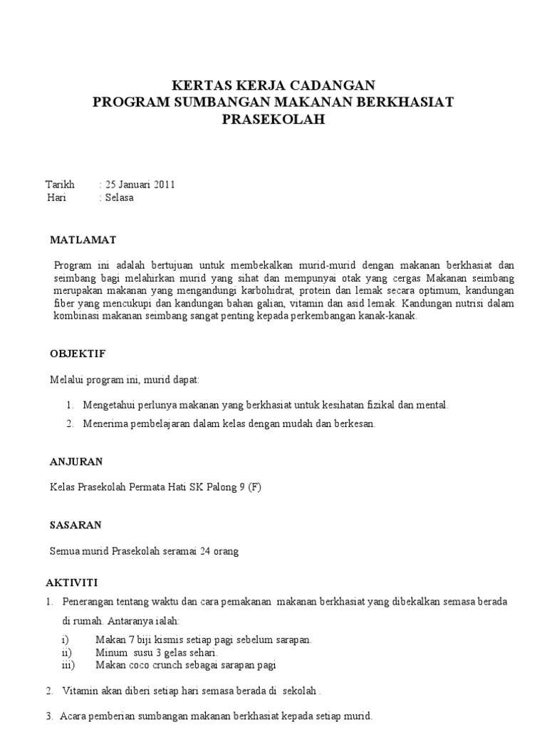 .makanan yang berkhasiat dan tidak . Kertas Kerja Cadangan Makanan Berkhasiat Pdf
