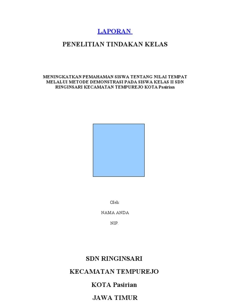 Contoh Proposal Penelitian Tindakan Kelas Matematika Sd Kelas 3